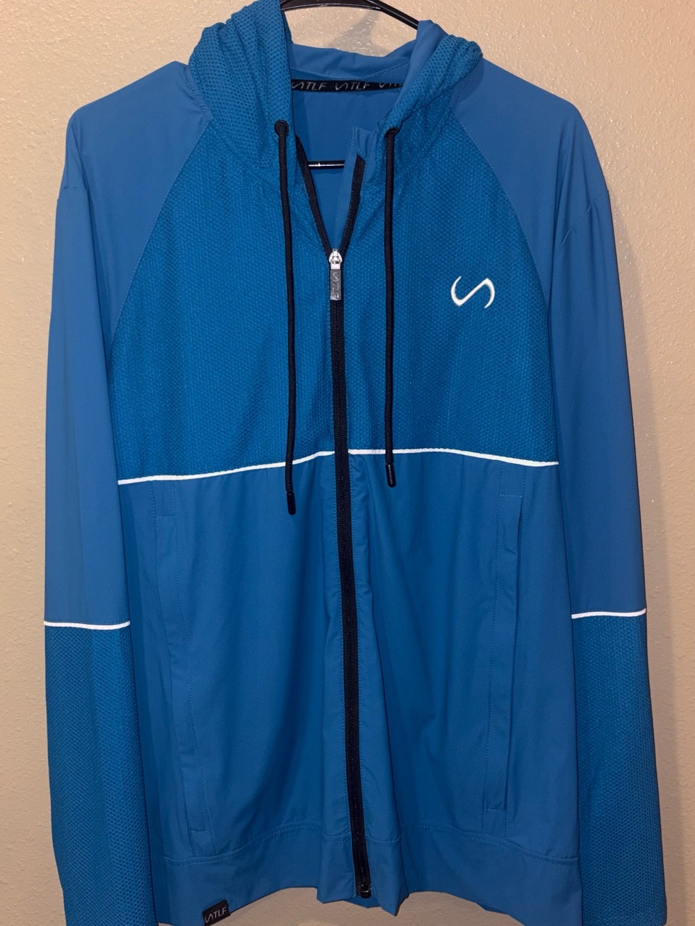 Men's Blue Performance Zip Hoodie Jacket